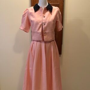 NWT Qianya Peach color top and skirt - Size M